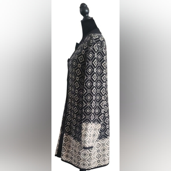 Boho XL Chic Knit Artisy Cotton Y2K Tunic Long Grandma Cardigan Sweater - Picture 2 of 6